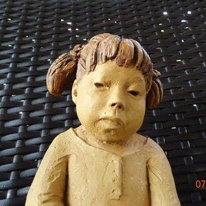 Vintage Lee Bortin Original Figurine Sad Little Girl Very Good